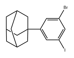 Tricyclo[3.3.1.13,7]decane, 1-(3-bromo-5-iodophenyl)- Structure