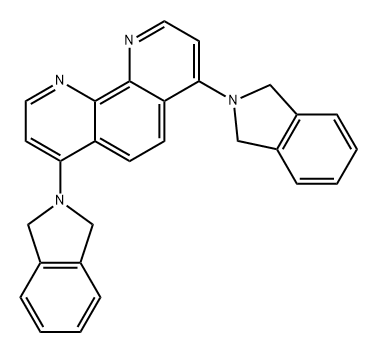 1,10-Phenanthroline, 4,7-bis(1,3-dihydro-2H-isoindol-2-yl)- 구조식 이미지