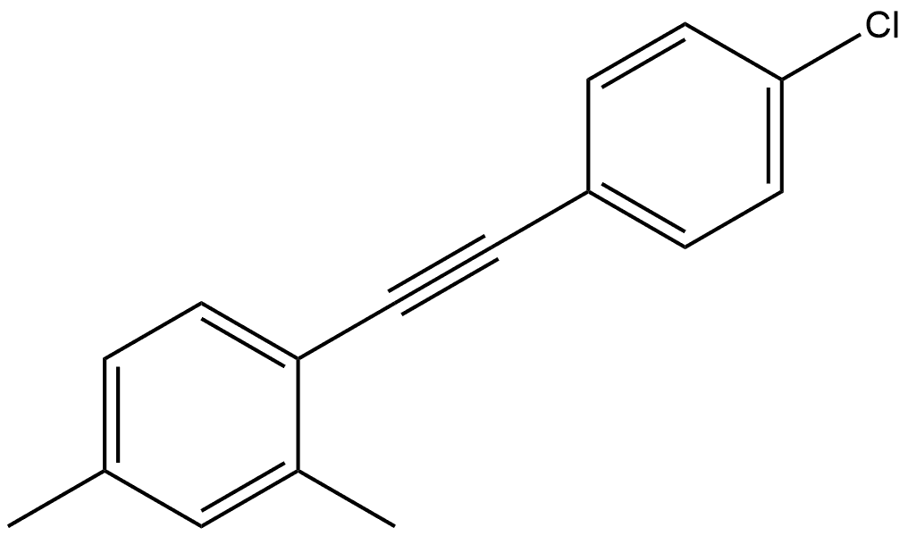 1-[2-(4-Chlorophenyl)ethynyl]-2,4-dimethylbenzene Structure