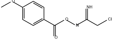 Benzoic acid, 4-methoxy-, (2-chloro-1-iminoethyl)azanyl ester 구조식 이미지