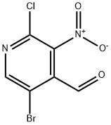 4-Pyridinecarboxaldehyde, 5-bromo-2-chloro-3-nitro- Structure