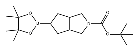 Cyclopenta[c]pyrrole-2(1H)-carboxylic acid, hexahydro-5-(4,4,5,5-tetramethyl-1,3,2-dioxaborolan-2-yl)-, 1,1-dimethylethyl ester 구조식 이미지