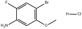 Benzenamine, 4-bromo-2-fluoro-5-methoxy-, hydrochloride (1:1) Structure