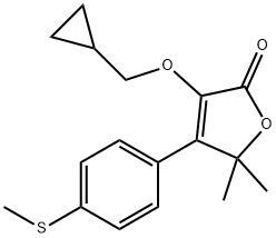 2(5H)-Furanone, 3-(cyclopropylmethoxy)-5,5-dimethyl-4-[4-(methylthio)phenyl]- Structure