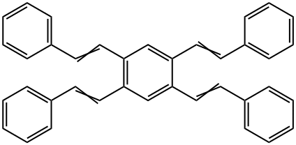 Benzene, 1,2,4,5-tetrakis(2-phenylethenyl)- Structure