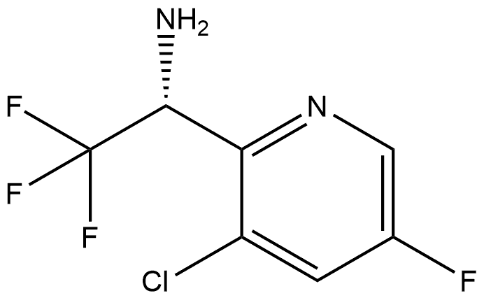 (R)-1-(3-chloro-5-fluoropyridin-2-yl)-2,2,2-trifluoroethan-1-amine Structure