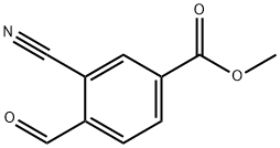 Benzoic acid, 3-cyano-4-formyl-, methyl ester Structure