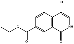 7-Isoquinolinecarboxylic acid, 4-chloro-1,2-dihydro-1-oxo-, ethyl ester Structure