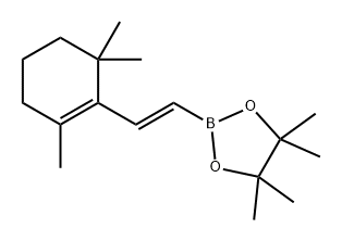 1,3,2-Dioxaborolane, 4,4,5,5-tetramethyl-2-[(1E)-2-(2,6,6-trimethyl-1-cyclohexen-1-yl)ethenyl]- Structure