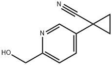 Cyclopropanecarbonitrile, 1-[6-(hydroxymethyl)-3-pyridinyl]- Structure