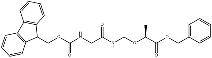 3,10-Dioxa-5,8-diazaundecanoic acid, 11-(9H-fluoren-9-yl)-2-methyl-6,9-dioxo-, phenylmethyl ester, (2S)- 구조식 이미지