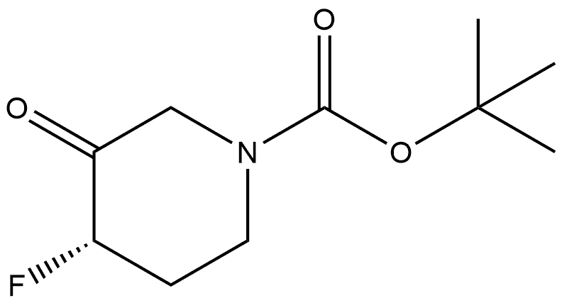 1,1-Dimethylethyl (4S)-4-fluoro-3-oxo-1-piperidinecarboxylate Structure