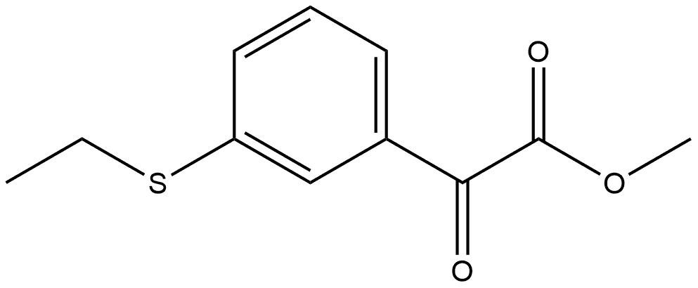 Methyl 3-(ethylthio)-α-oxobenzeneacetate Structure