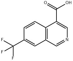 4-Isoquinolinecarboxylic acid, 7-(trifluoromethyl)- 구조식 이미지