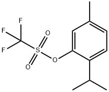 Methanesulfonic acid, 1,1,1-trifluoro-, 5-methyl-2-(1-methylethyl)phenyl ester Structure