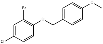 2-Bromo-4-chloro-1-((4-methoxybenzyl)oxy)benzene 구조식 이미지