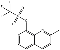 Methanesulfonic acid, 1,1,1-trifluoro-, 2-methyl-8-quinolinyl ester 구조식 이미지