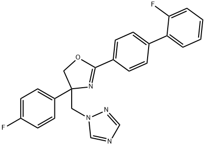 1H-1,2,4-Triazole, 1-[[2-(2'-fluoro[1,1'-biphenyl]-4-yl)-4-(4-fluorophenyl)-4,5-dihydro-4-oxazolyl]methyl]- Structure