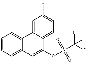 Methanesulfonic acid, 1,1,1-trifluoro-, 6-chloro-9-phenanthrenyl ester 구조식 이미지