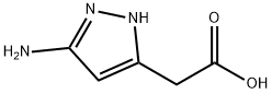 1H-Pyrazole-5-acetic acid, 3-amino- 구조식 이미지