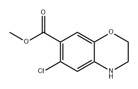 2H-1,4-Benzoxazine-7-carboxylic acid, 6-chloro-3,4-dihydro-, methyl ester Structure