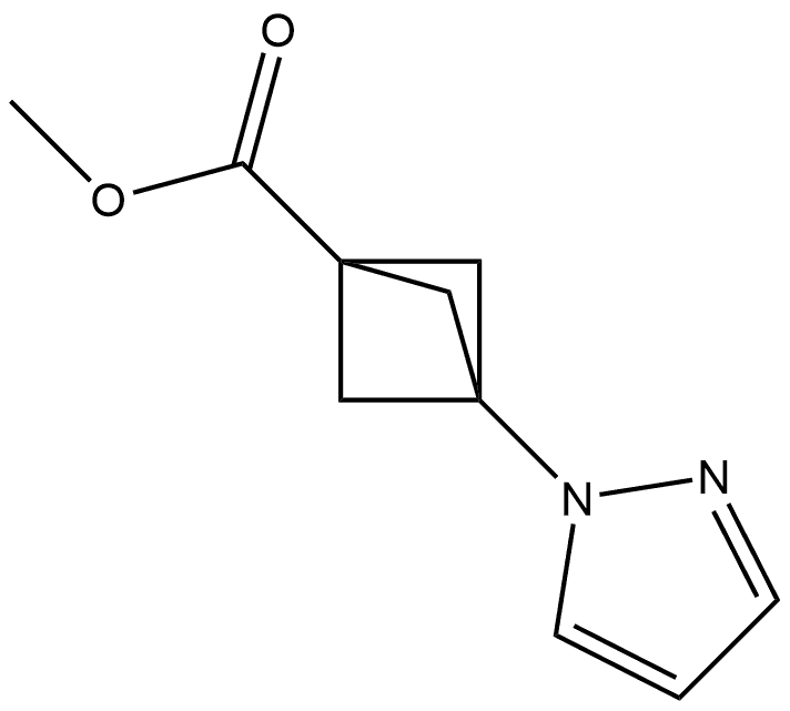 methyl 3-pyrazol-1-ylbicyclo[1.1.1]pentane-1-carboxylate Structure