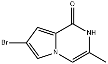 Pyrrolo[1,2-a]pyrazin-1(2H)-one, 7-bromo-3-methyl- 구조식 이미지