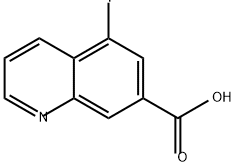 7-Quinolinecarboxylic acid, 5-fluoro- 구조식 이미지