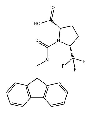 1,2-Pyrrolidinedicarboxylic acid, 5-(trifluoromethyl)-, 1-(9H-fluoren-9-ylmethyl) ester, (2S,5R)- Structure