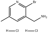 3-Pyridinemethanamine, 2-bromo-5-methyl-, hydrochloride (1:2) 구조식 이미지