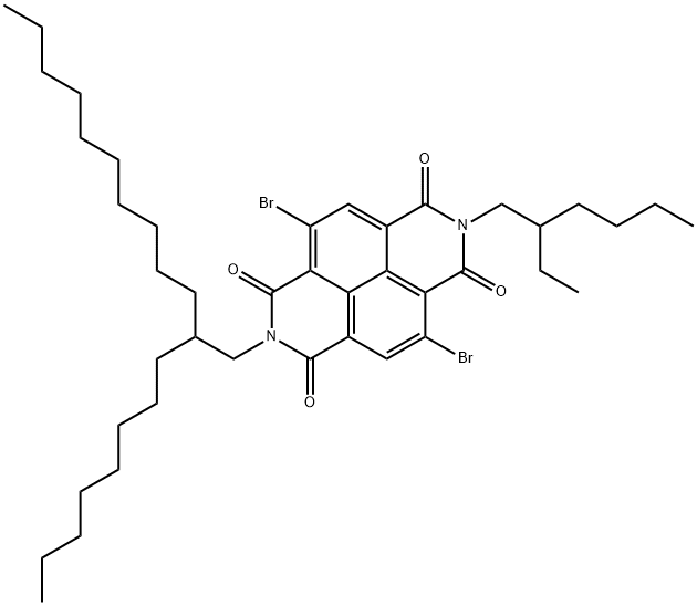 Benzo[lmn][3,8]phenanthroline-1,3,6,8(2H,7H)-tetrone, 4,9-dibromo-2-(2-ethylhexyl)-7-(2-octyldodecyl)- Structure