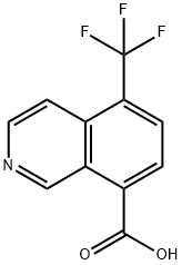 8-Isoquinolinecarboxylic acid, 5-(trifluoromethyl)- 구조식 이미지