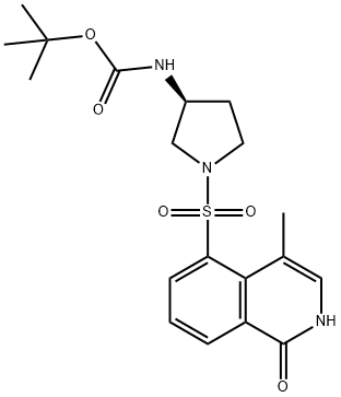 1,1-Dimethylethyl N-[(3S)-1-[(1,2-dihydro-4-methyl-1-oxo-5-isoquinolinyl)sulfonyl]-3-pyrrolidinyl]carbamate Structure