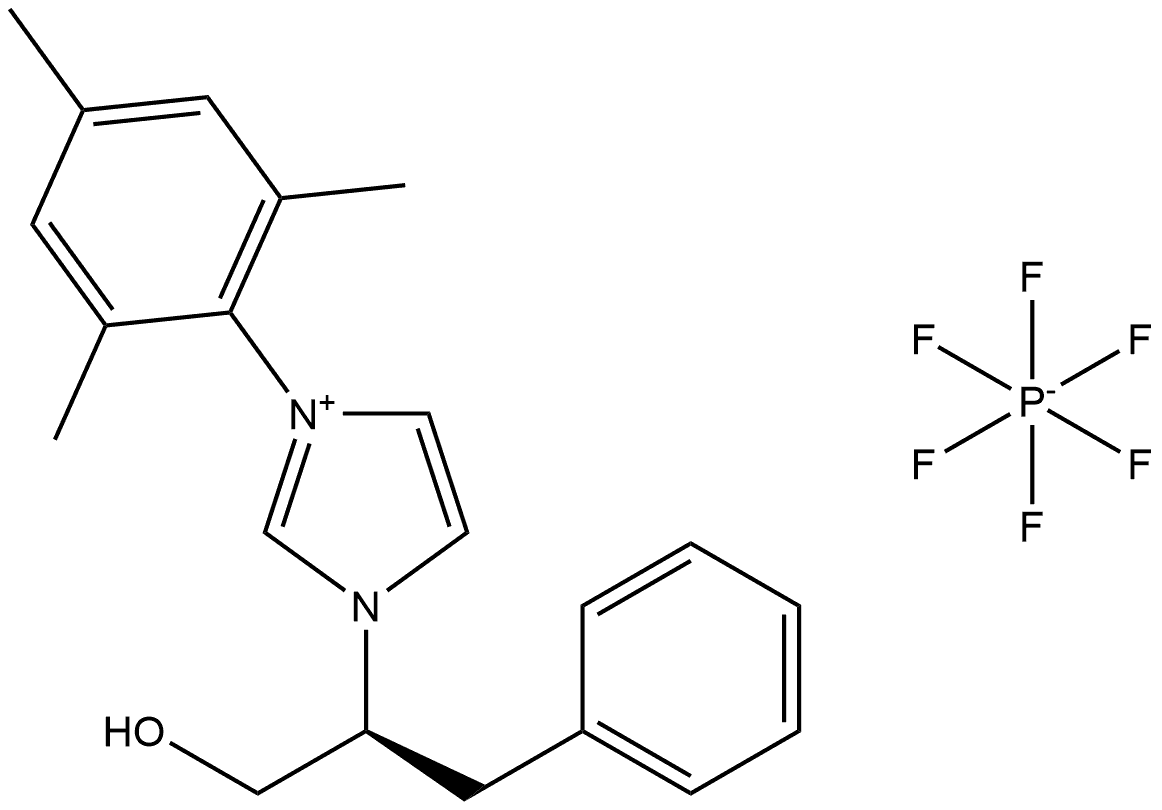 3-(1-hydroxy-3-phenylpropan-2-yl)-1-mesityl-1H-imidazol-3-ium Structure