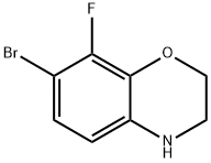 2H-1,4-Benzoxazine, 7-bromo-8-fluoro-3,4-dihydro- 구조식 이미지