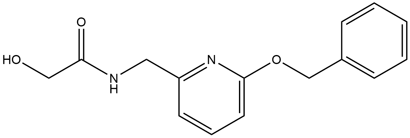 N-(((6-benzyloxy)pyridin-2-yl)methyl)-2-hydroxyacetamide Structure