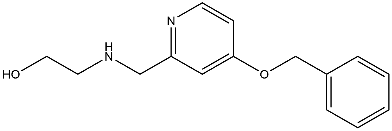 2-(((4-(benzyloxy)pyridin-2-yl)methyl)amino)ethan-1-ol Structure