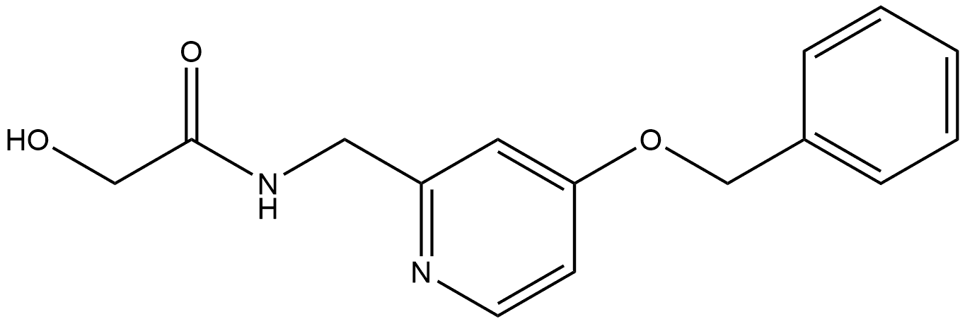 N-((4-(benzyloxy)pyridin-2-yl)methyl)-2-hydroxyacetamide Structure