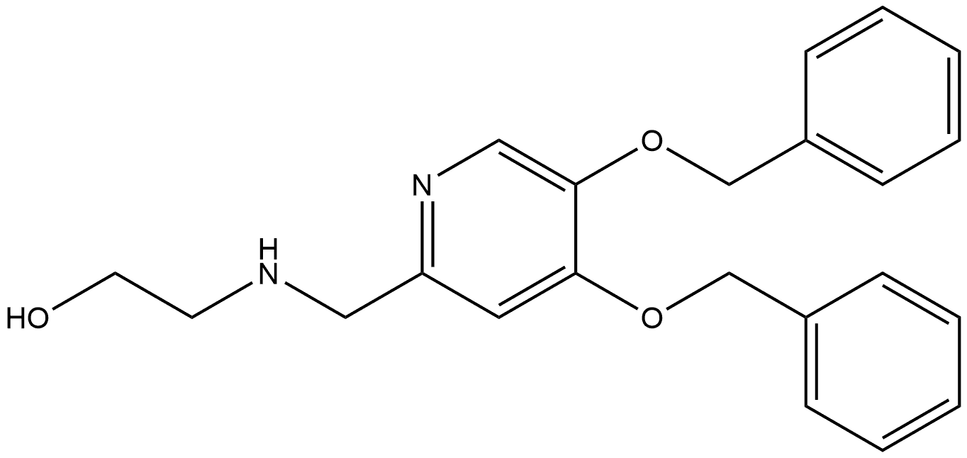 2-(((4,5-bis(benzyloxy)pyridin-2-yl)methyl)amino)ethan-1-ol Structure