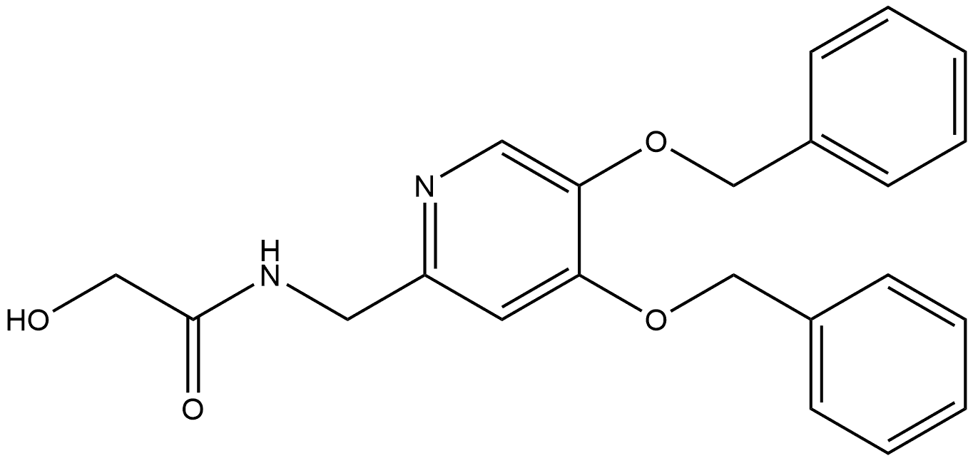 N-((4,5-bis(benzyloxy)pyridin-2-yl)methyl)-2-hydroxyacetamide Structure