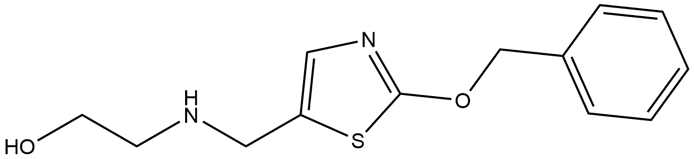 2-(((2-(benzyloxy)thiazol-5-yl)methyl)amino)ethan-1-ol Structure