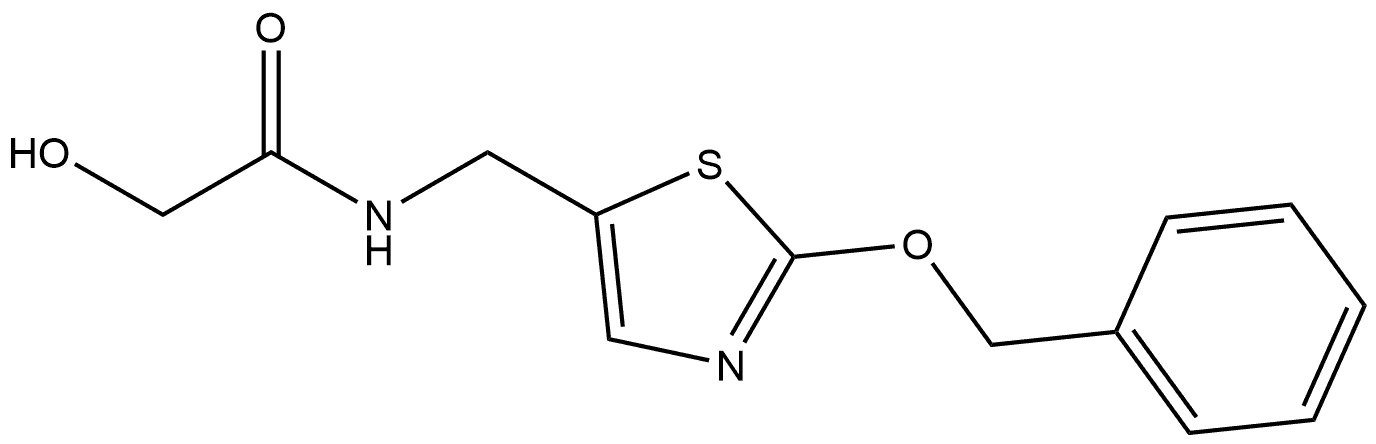 N-((2-(benzyloxy)thiazol-5-yl)methyl)-2-hydroxyacetamide Structure