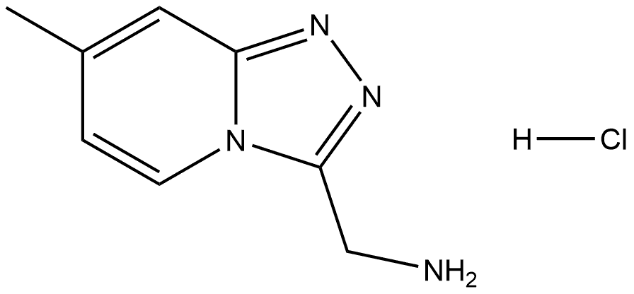 1,2,4-Triazolo[4,3-a]pyridine-3-methanamine, 7-methyl-, hydrochloride (1:1) Structure