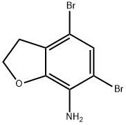 7-Benzofuranamine, 4,6-dibromo-2,3-dihydro- 구조식 이미지