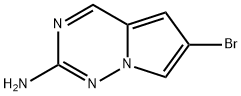 Pyrrolo[2,1-f][1,2,4]triazin-2-amine, 6-bromo- 구조식 이미지