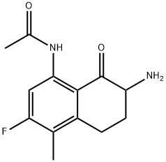 Acetamide, N-(7-amino-3-fluoro-5,6,7,8-tetrahydro-4-methyl-8-oxo-1-naphthalenyl)- Structure