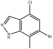 6-Bromo-4-chloro-7-methyl-1H-indazole Structure