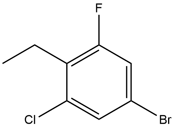 Benzene, 5-bromo-1-chloro-2-ethyl-3-fluoro- 구조식 이미지