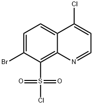7-Bromo-4-chloro-8-quinolinesulfonyl chloride 구조식 이미지