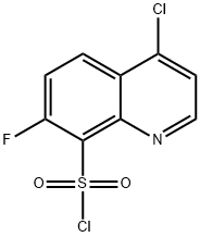 4-Chloro-7-fluoro-8-quinolinesulfonyl chloride 구조식 이미지